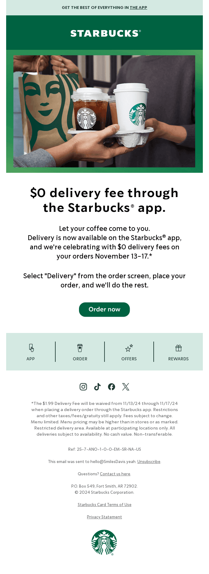 $0 Delivery Fee? Yes, please!​