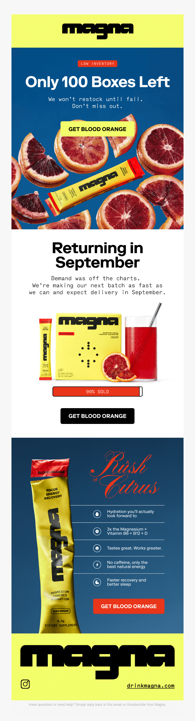 Blood Orange is Almost Gone 🍊