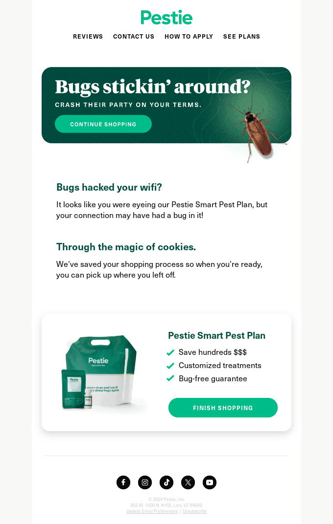 Did a bug crash your order?